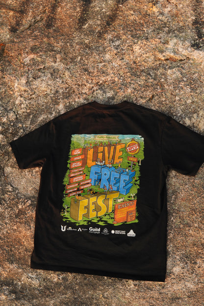 UNIK x Live Free Fest - Black Shirt
